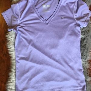 Nike light purple dri fit v-neck